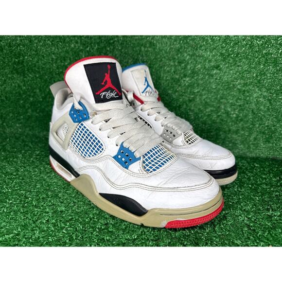 Nike Air Jordan 4 What The CI1184-146 White Red Blue Mens Size 8.5 Bred cement
